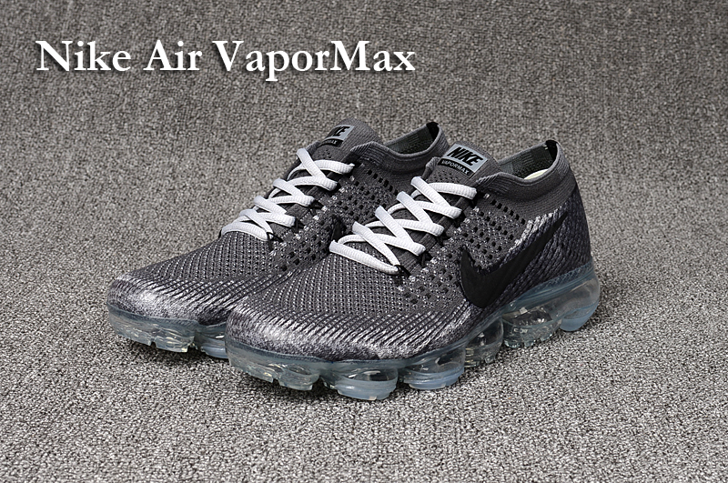 Nike Air VaporMax 2018 Men\'s Running Shoes Grey Black